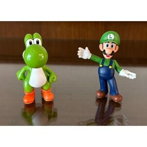 JAKKS Pacific 3" Luigi & Yoshi Action‎ Figure World of Nintendo Super Mario Bros